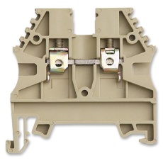 【ER6BEIGE】TERMINAL BLOCK  DIN RAIL  2POS  8AWG