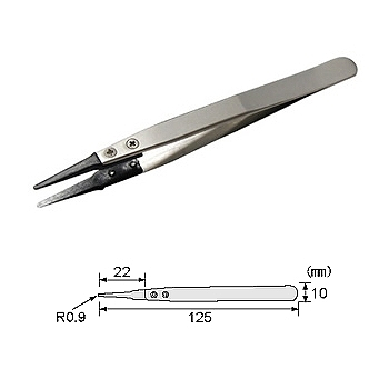 【PTZ-42】ESDピンセット 先細丸型タイプ