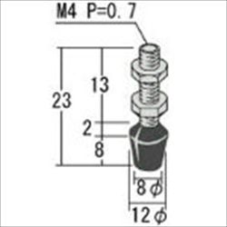 【RBT4S】ゴム付ボルト M4X13