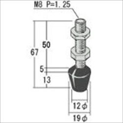 【RBT8】ゴム付ボルト M8X50