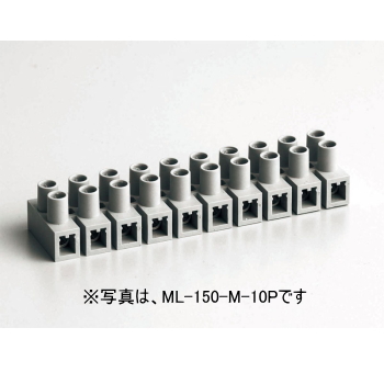 【ML-150-M-4P】中継用押し締め型端子台 M3ねじ 8.45mmピッチ 2列 35A 380V 4極