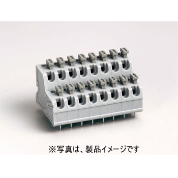 【ML-1800-S1-8P】プリント基板用スクリューレス端子台5mmピッチ10A300V8極ライトアングル