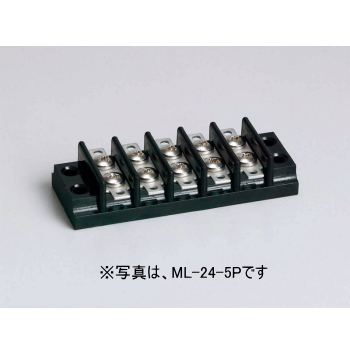 【ML-24-9P】中継用ねじ式端子台 M2.6バインドねじ 8mmピッチ 2列 6A 250V 9極 はんだ付けラグ付き