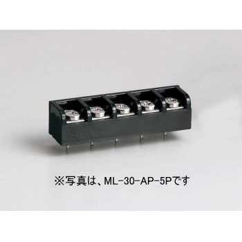【ML-30-AP-16P】基板用ねじ式端子台 M3平小ねじ 9.45mmピッチ 6A 250V 16極 低背