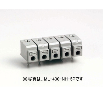 【ML-400-NH-3P】プリント基板用スクリューレス端子台 7.62mmピッチ 7A 250V 3極 ライトアングル