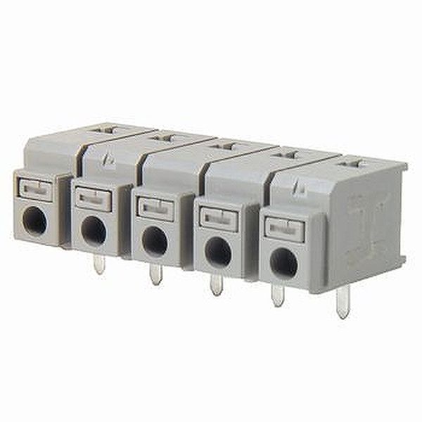【ML-400-NH-5P】プリント基板用スクリューレス端子台 7.62mmピッチ 7A 250V 5極 ライトアングル