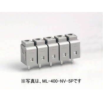 【ML-400-NV-9P】プリント基板用スクリューレス端子台 7.62mmピッチ 7A 250V 9極