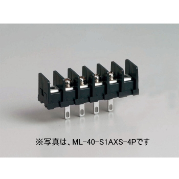【ML-40-S1AXS-9P】貫通型ねじ式端子台 M3セムスねじ 7.62mmピッチ 10A 250V 9極 裏側はんだ付け兼用110タブ端子(t0.8)