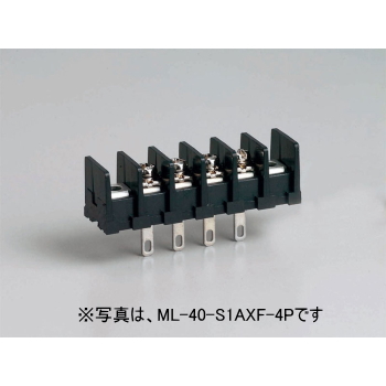 【ML-40-S1AXF-13P】貫通型ねじ式端子台 M3フリーねじ 7.62mmピッチ 10A 250V 13極 裏側はんだ付け兼用110タブ端子(t0.8)