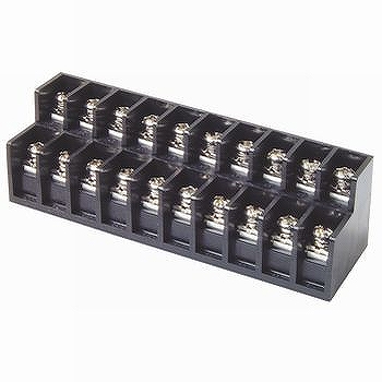 【ML-40-W3BYS-20P】基板用ねじ式端子台 M3セムスねじ 7.62mmピッチ 10A 250V 20極 2段
