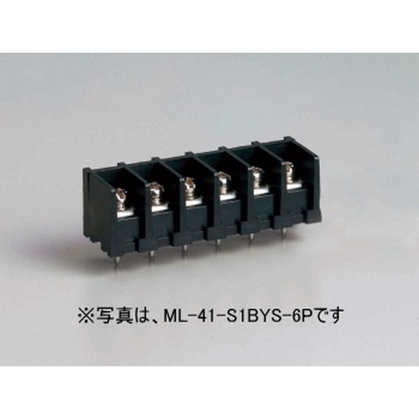 【ML-41-S1BYS-7P】基板用ねじ式端子台 M3セムスねじ 7.62mmピッチ 10A 250V 7極 背面絶縁壁