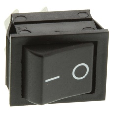 【C1350AABB-602AW】SWITCH  ROCKER  DPST  20A  250VAC  BLACK