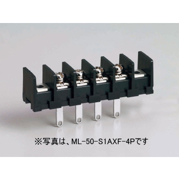 【ML-50-S1AXF-20P】貫通型ねじ式端子台 M4フリーねじ 10.16mmピッチ 15A 250V 20極 裏側はんだ付け端子