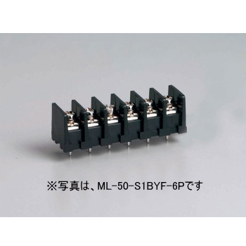 【ML-50-S1BYF-8P】基板用ねじ式端子台 M4フリーねじ 10.16mmピッチ 15A 250V 8極