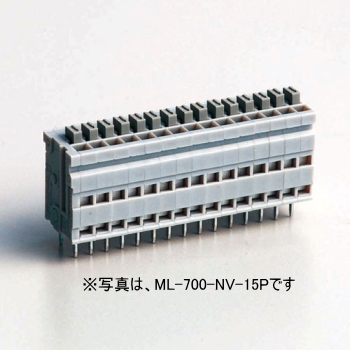 【ML-700-NV-3P】プリント基板用スクリューレス端子台 2.54mmピッチ 3A 50V 3極