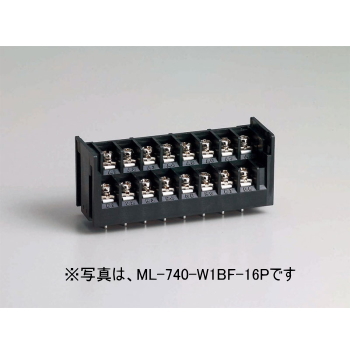 【ML-740-W1BF-20P】基板用ねじ式端子台 M3フリーねじ 7.62mmピッチ 10A 250V 20極 2段 ちどり配置