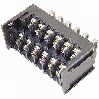 【ML-740-W1RF-12P】基板用ねじ式端子台 M3フリーねじ 7.62mmピッチ 10A 250V 12極 2段 ちどり配置 ライトアングル