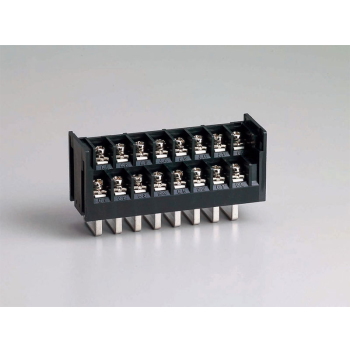 【ML-740-W1RF-16P】基板用ねじ式端子台 M3フリーねじ 7.62mmピッチ 10A 250V 16極 2段 ちどり配置 ライトアングル