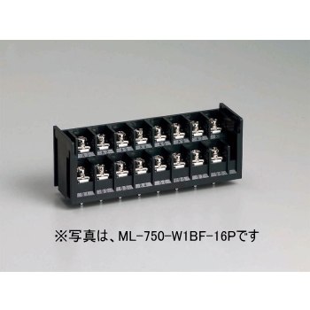 【ML-750-W1BF-24P】基板用ねじ式端子台 M3.5フリーねじ 10.16mmピッチ 15A 250V 24極 2段 ちどり配置