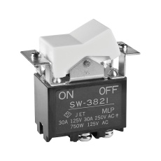 【SW3821】ROCKER SWITCH  DPST  30A  250V  WHITE