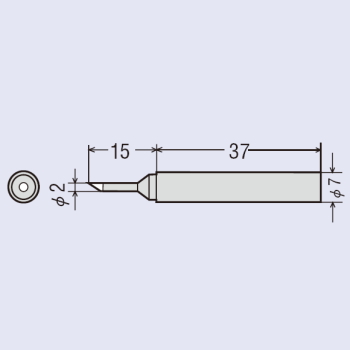 【PX-2RT-2CR】PX-201/335/338/342用替こて先(2C型 全周はんだメッキ)