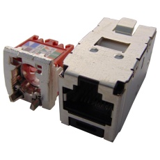 【CJS5E88TGY】RJ45 MODULAR JACK  8P8C  1PORT  CAT5E