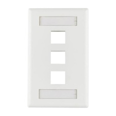 【FPITRIPLE-W】FACEPLATE  3PORT  ABS  WHITE