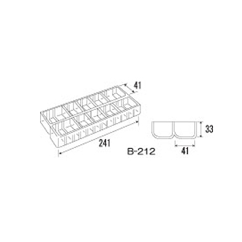 【B-212】パーツキャビネット 導電性内箱B[B-17-BB用]