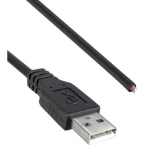 【3021005-03】USB CORD  2.0 A PLUG-FREE END  914MM/BLK