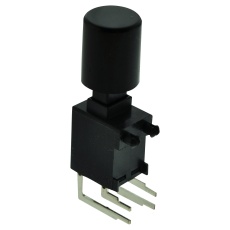 【PB400EEQR1BLK】PUSH BUTTON SW  R/A  DPST  3A  30V  THT