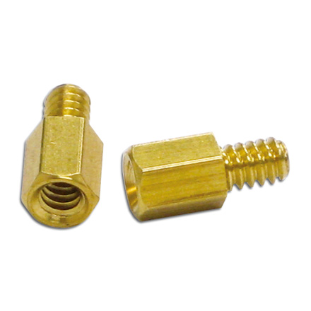 【PB-021B】【在庫処分セール】六角スペーサー インチネジタイプ ネジ側: #6-32×5mm ネジ穴側: #6-32 6個入