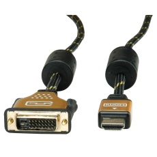 【11.04.5893】CABLE  DVI-D/HDMI A PLUG  5M  BLACK