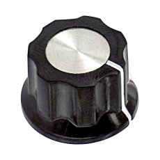 【PKES90B1/4】FLUTED SKIRT KNOB  BLACK  25.7MM