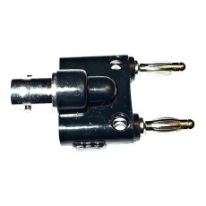 【BU-00260】BNC FEMALE TO DOUBLE BANANA PLUG ADAPTER