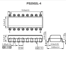 【PS2502L-4-A】高電圧ダーリントントランジスタタイプ・フォトカプラ