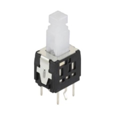 【SPPH430100】PB SWITCH  DPDT  0.1A  30VDC  THT