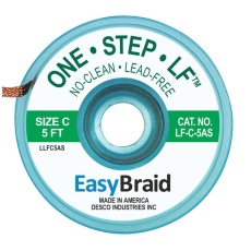 【LF-C-5AS】DESOLDERING BRAID  0.075inch X 5FT  GREEN