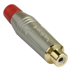 【ACJR-SRD】RCA CONNECTOR  JACK  2POS  SATIN/RED