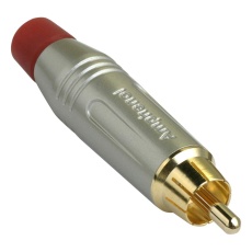 【ACPR-SRD】RCA CONNECTOR  PLUG  2POS  SATIN/RED