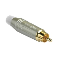 【ACPR-SWH】RCA CONNECTOR  PLUG  2POS  SATIN/WHITE