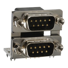 【L17H2110131】STACKED D SUB CONN  9P PLUG-9P PLUG