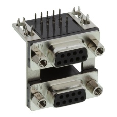 【L17H2220131】STACKED D SUB CONN  9P RCPT-9P RCPT  TH