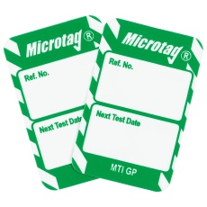 【MIC-MTI-GP-GN-20】MICROTAG INSERT  30 X 47MM  PP  WHT/GRN