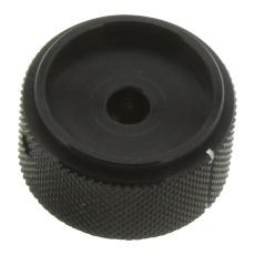 【KLN1250B1/4】STRAIGHT KNURLED KNOB  ALU  BLK  31.8MM
