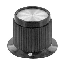 【PK50B1/4】STRAIGHT KNURLED KNOB PHENOLIC/BLK/19MM