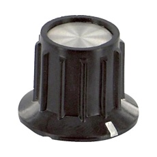 【PKA70B1/4】RIBBED KNOB PHENOLIC BLACK 24.9MM