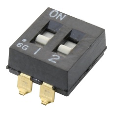 【1825059-6】DIP SWITCH  2POS  0.1A  24V  SMD