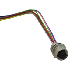 【5-2271137-2】SENSOR CONNECTOR  M12  RCPT  8POS  PANEL
