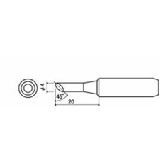 【900L-T-4CF】こて先 4C型 900L/908/914/934用(カット面のみはんだめっき)