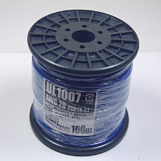 【UL1007AWG20-100MR(BL)】UL1007 耐熱ビニル絶縁電線 青 100m巻 AWG20